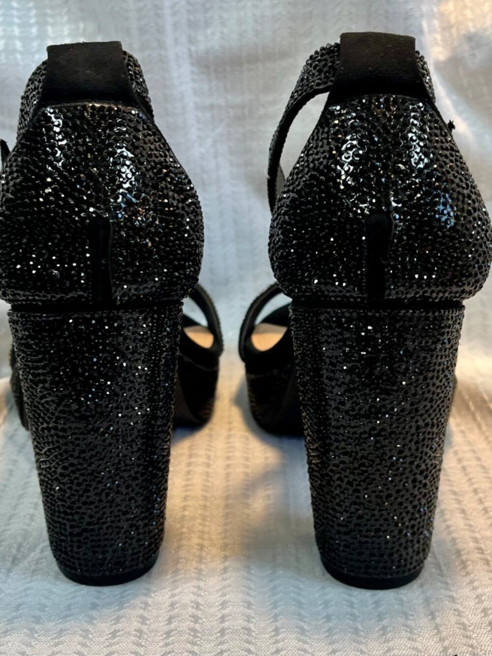 Torrid Rhinestone Embellished Platform Tapered Heel Sandal size 9.5 WW - Picture 5 of 6